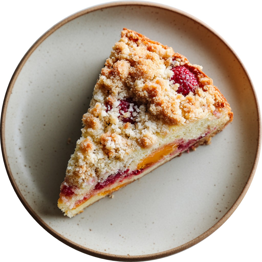 Raspberry Apricot Coffee Cake
