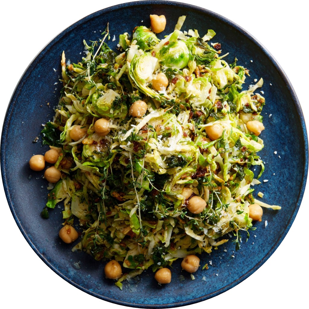 Balsamic Shredded Brussels Sprout Salad