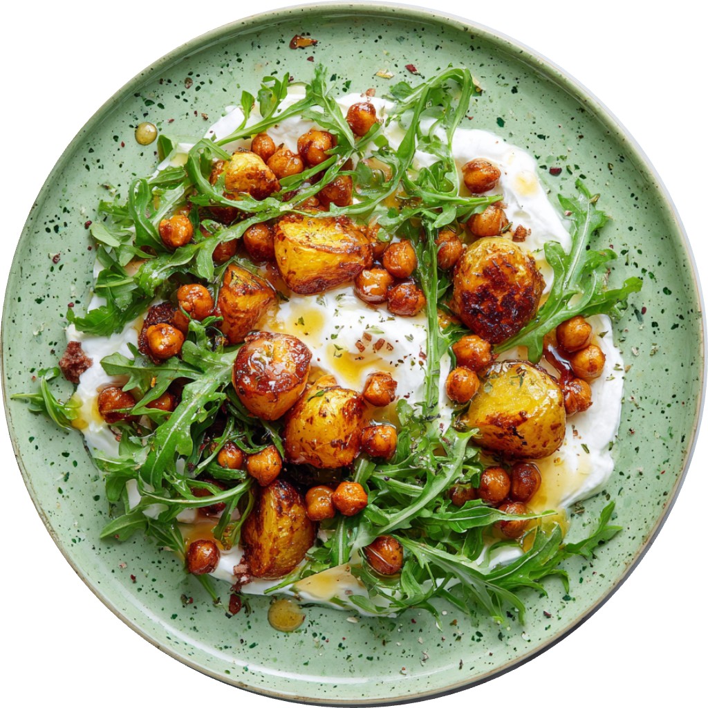 Spicy Potatoes & Crispy Chickpeas