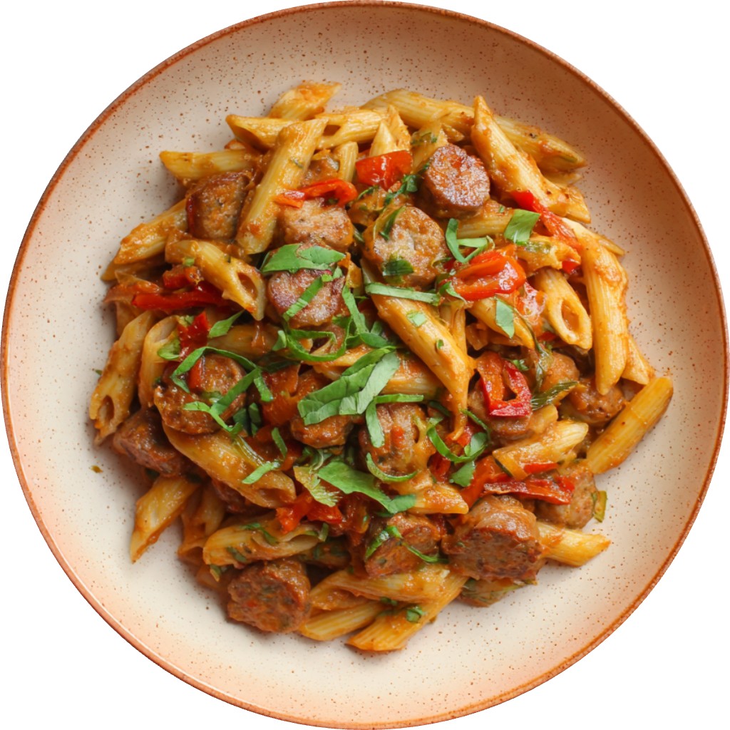 Slow Cooker Harissa Sausage Penne
