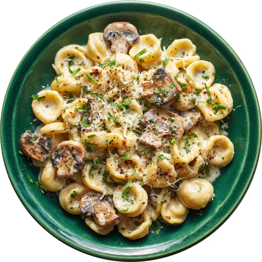Creamy Mushroom Pasta In A Silky Parmesan Cream Sauce