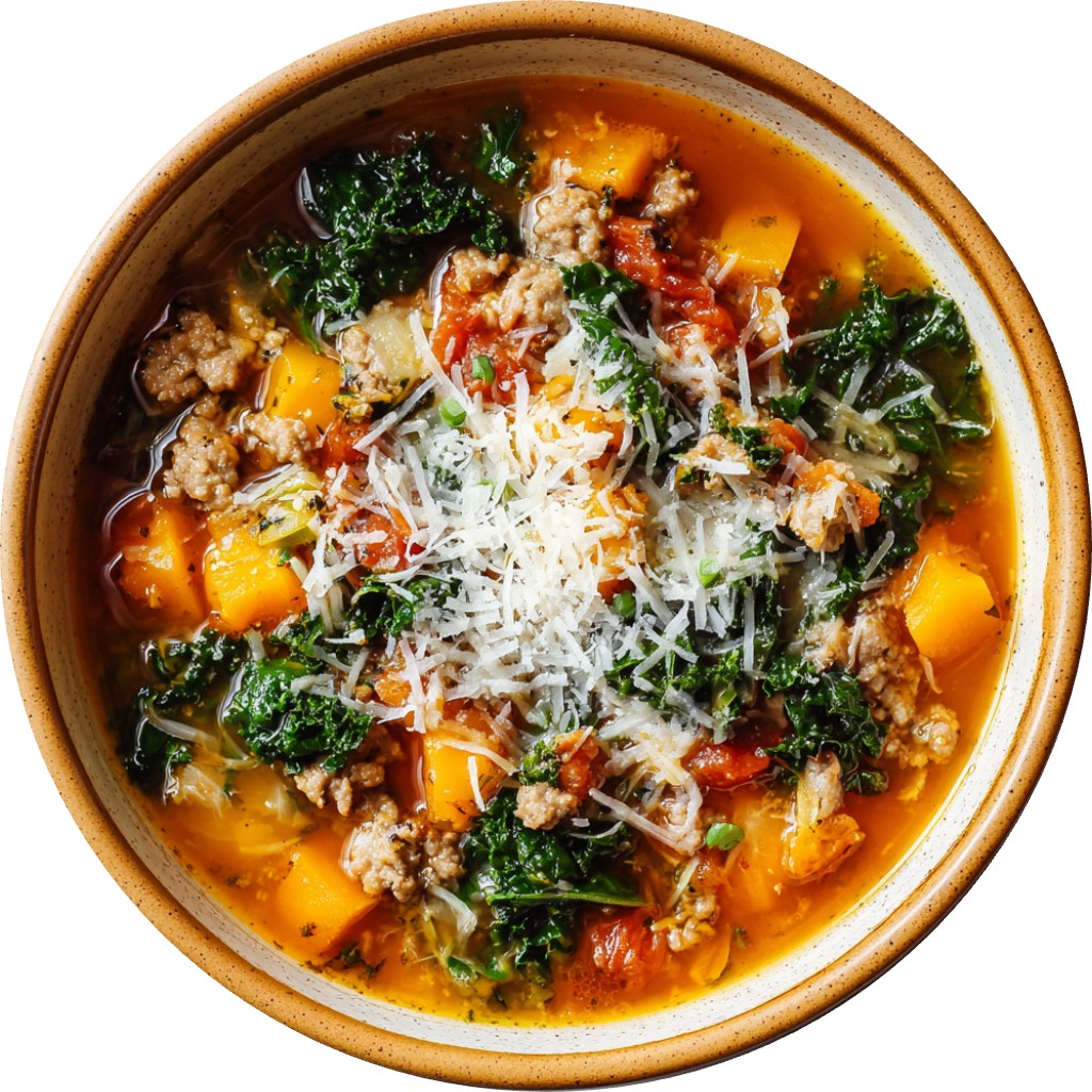 Sausage & Kale Butternut Squash Soup