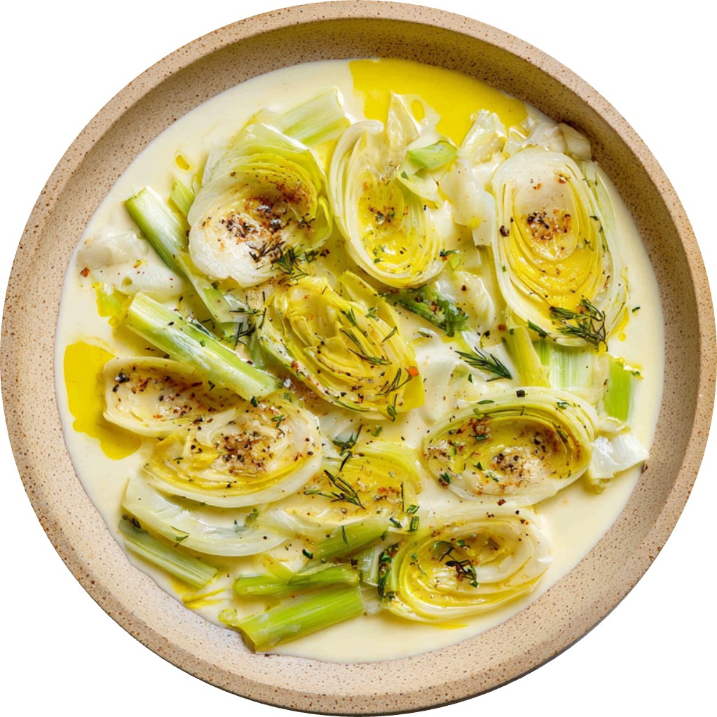Creamy Slow Cooked Leeks