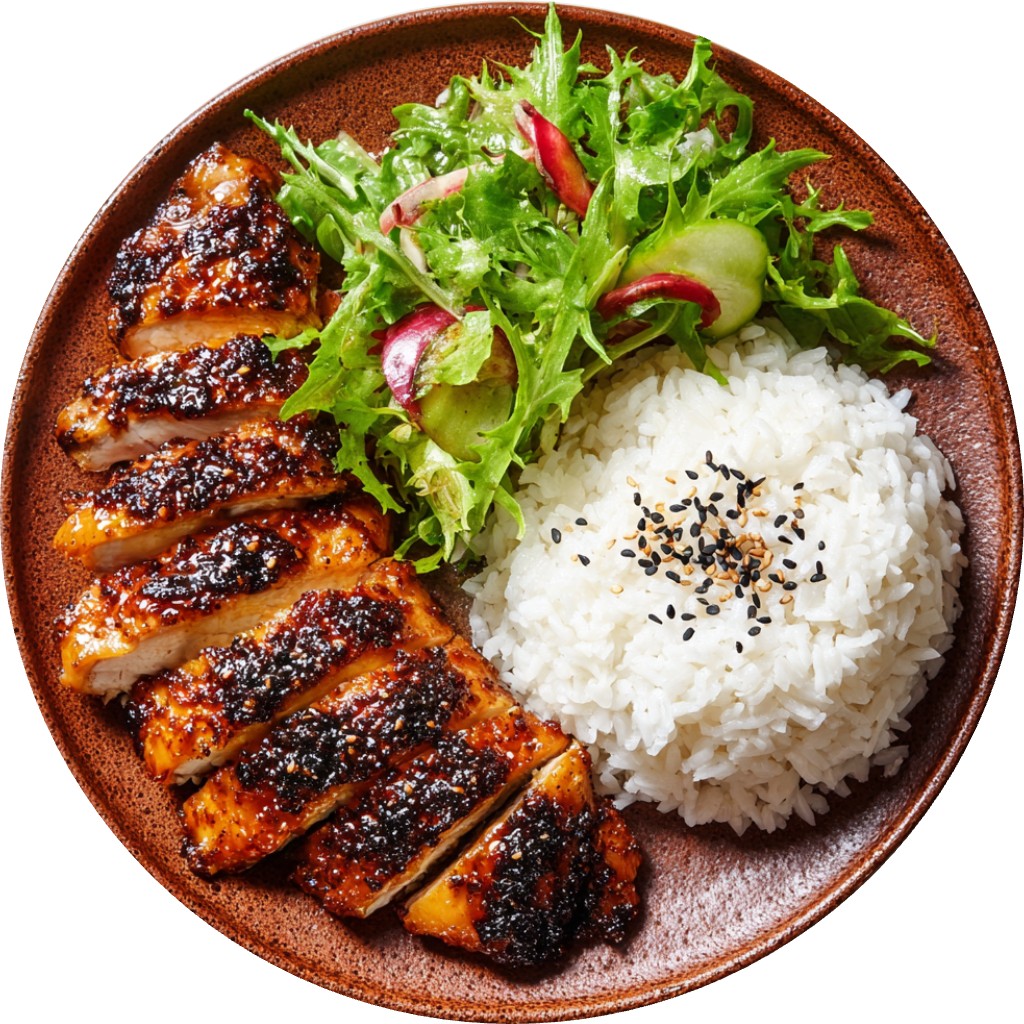 Roasted Korean Chicken & Salady Bits