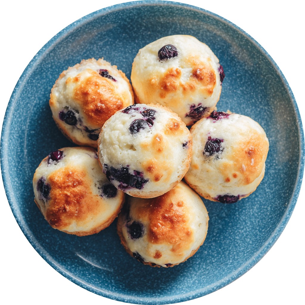 High Protein Blueberry Mini Buns