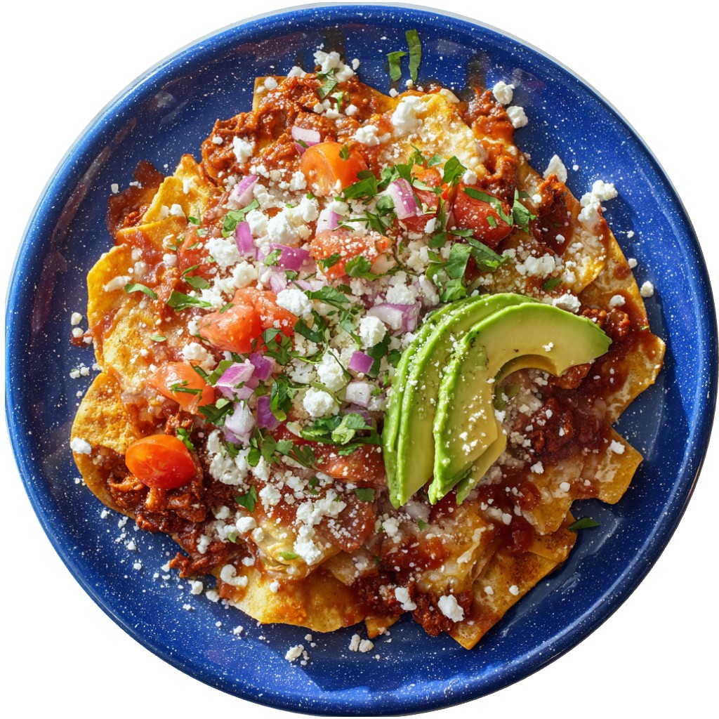 Chilaquiles With Salsa Roja And Chorizo