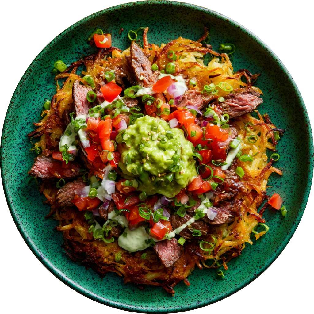 Loaded Hashbrowns - Carne Asada Edition