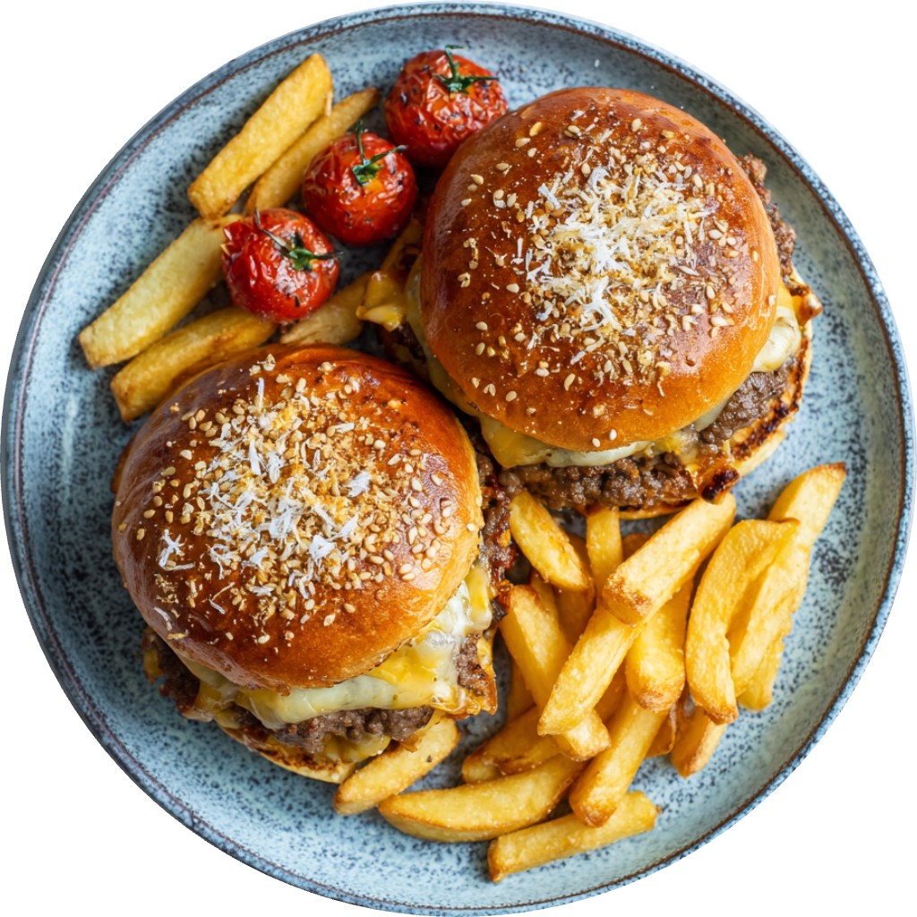 Garlic Bread Smash Burgers