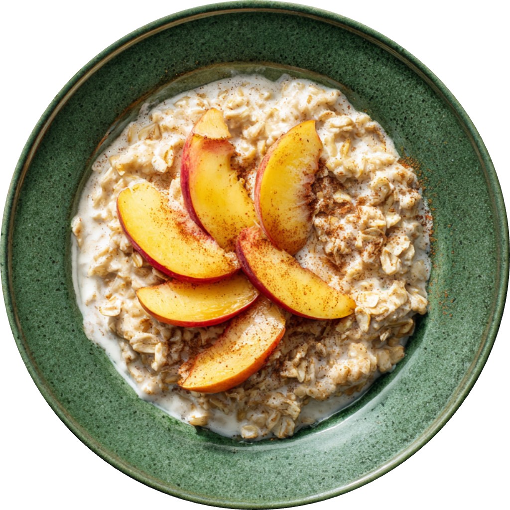 Cozy Peaches And Cream Stovetop Oatmeal