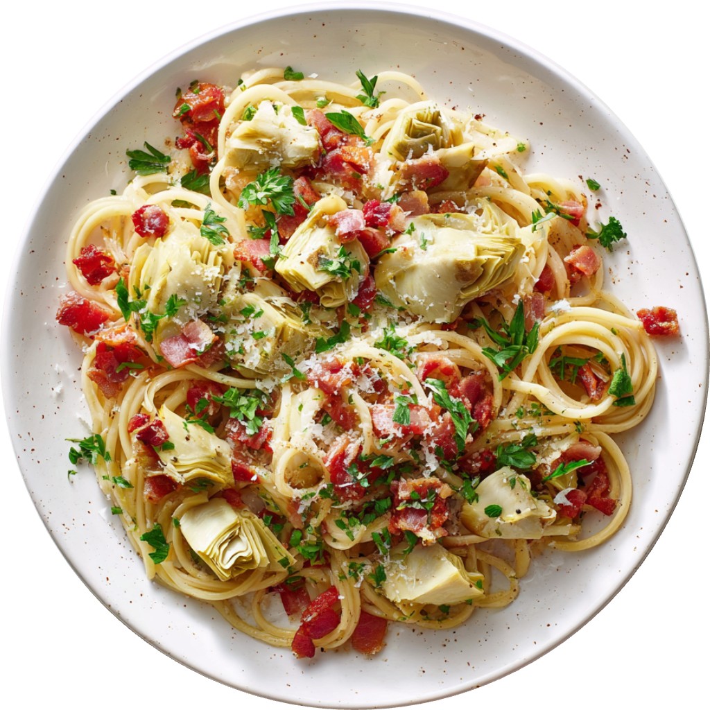 Marinated Artichoke And Pancetta Pasta