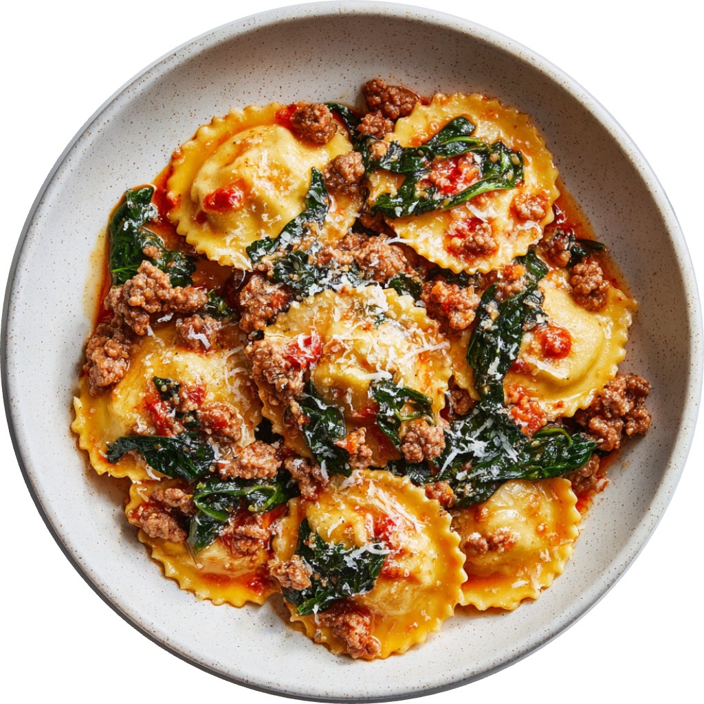 One-Pan Ravioli With Sausage