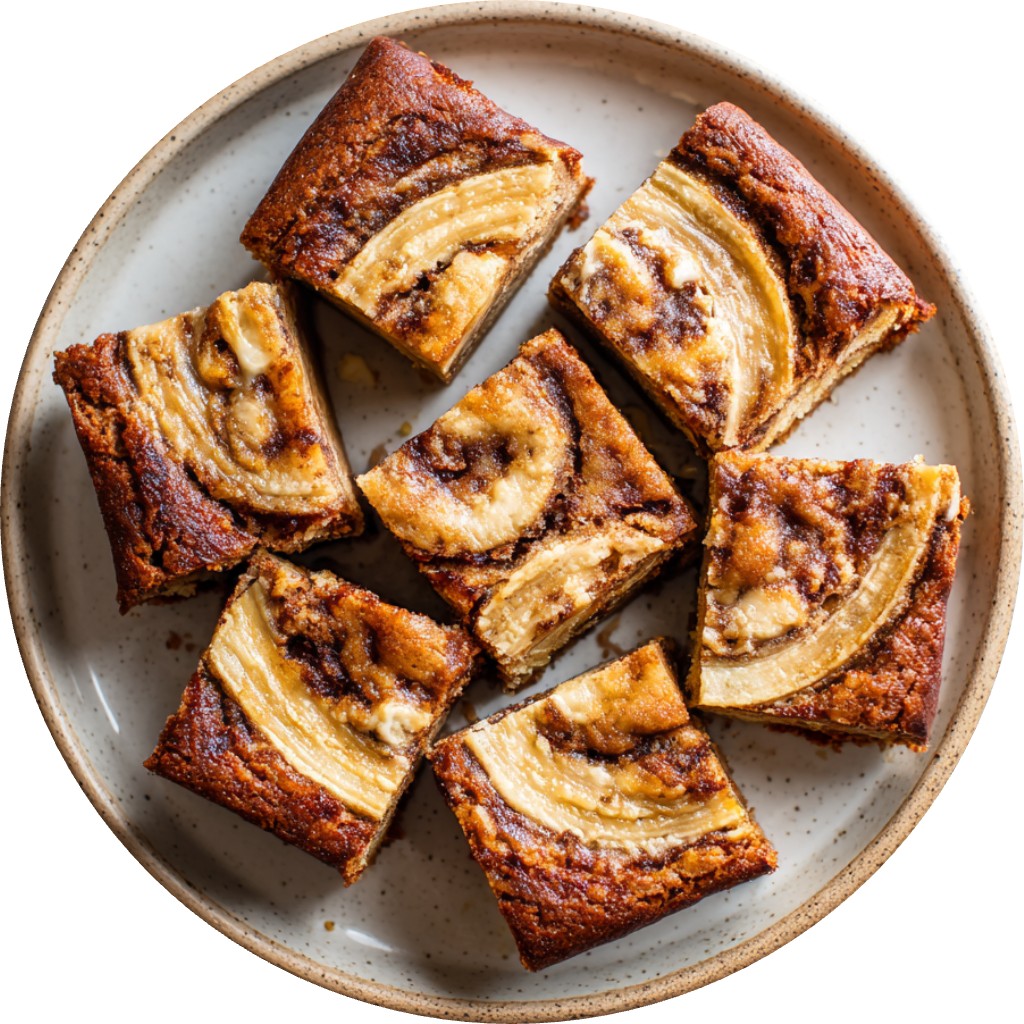 Cinnamon Swirl Banana Bread Bars