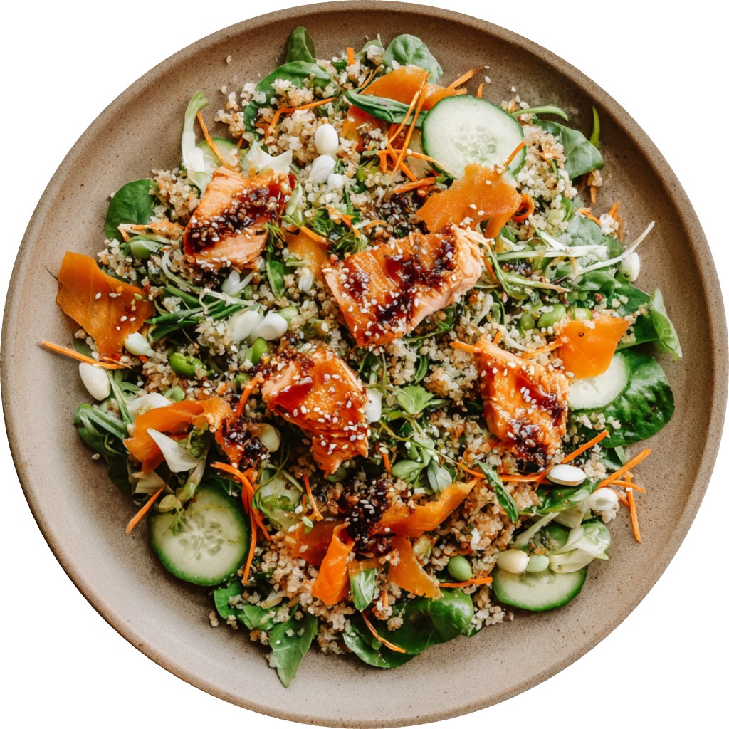 Crispy Rice Salmon Salad