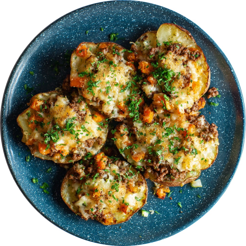 Cheesy Cottage Pie Loaded Potatoes