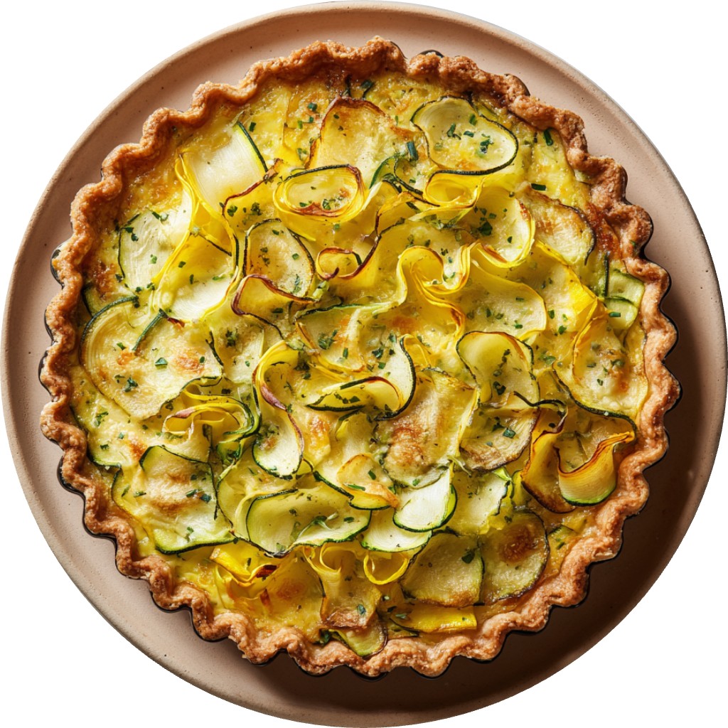Zucchini & Summer Squash Ribbon Quiche