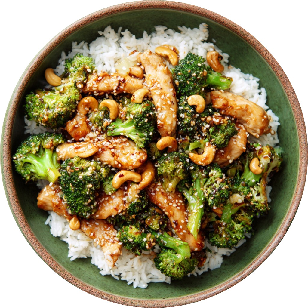 Sticky Sesame Cashew Chicken