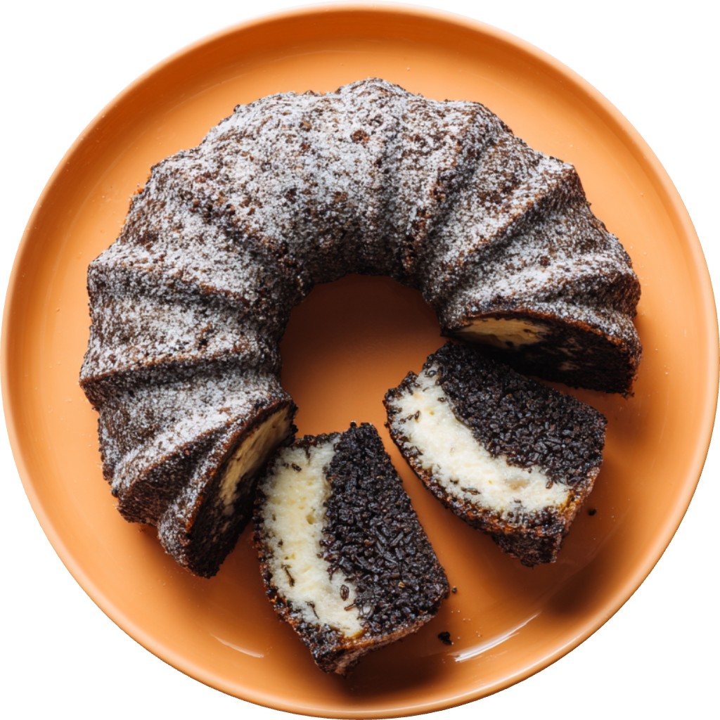 Black Sticky Rice Cake With Melted Cheese