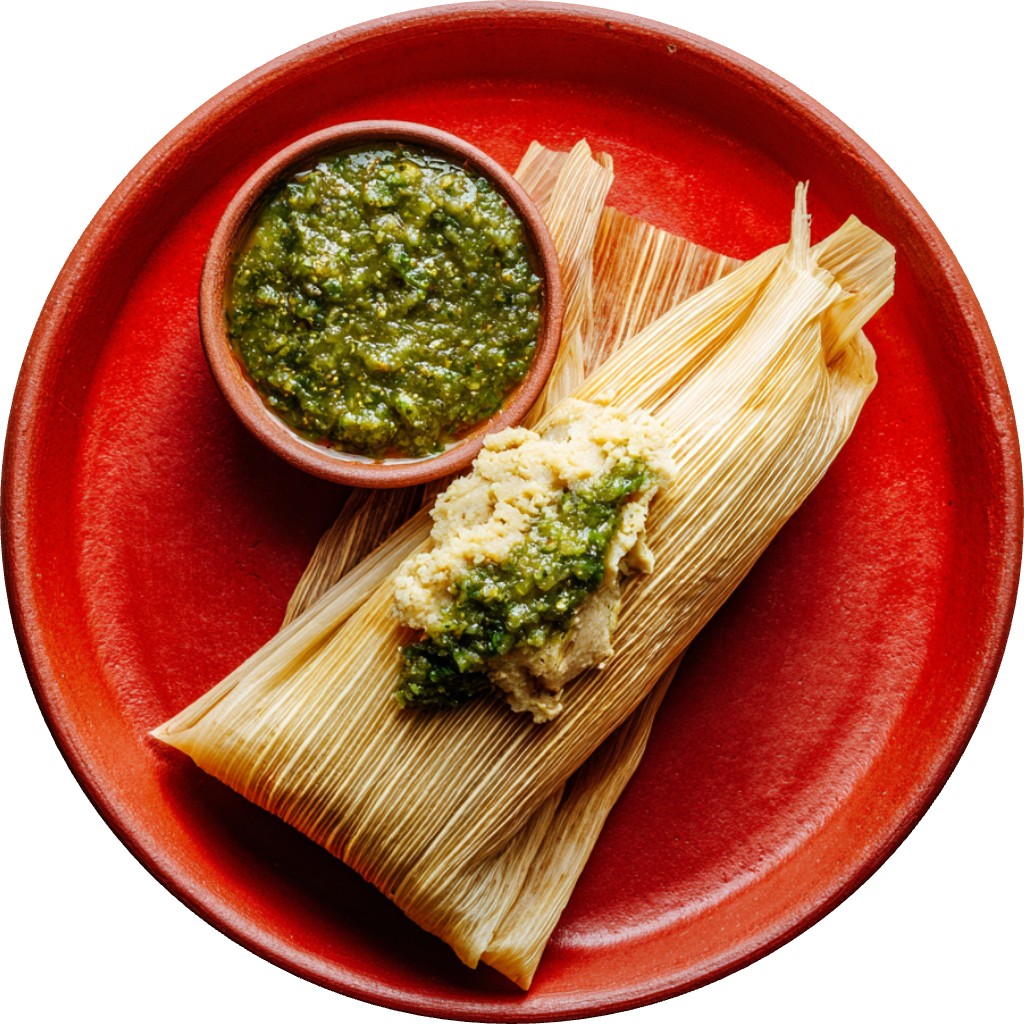 Masa Preparada Tamales With Green Salsa