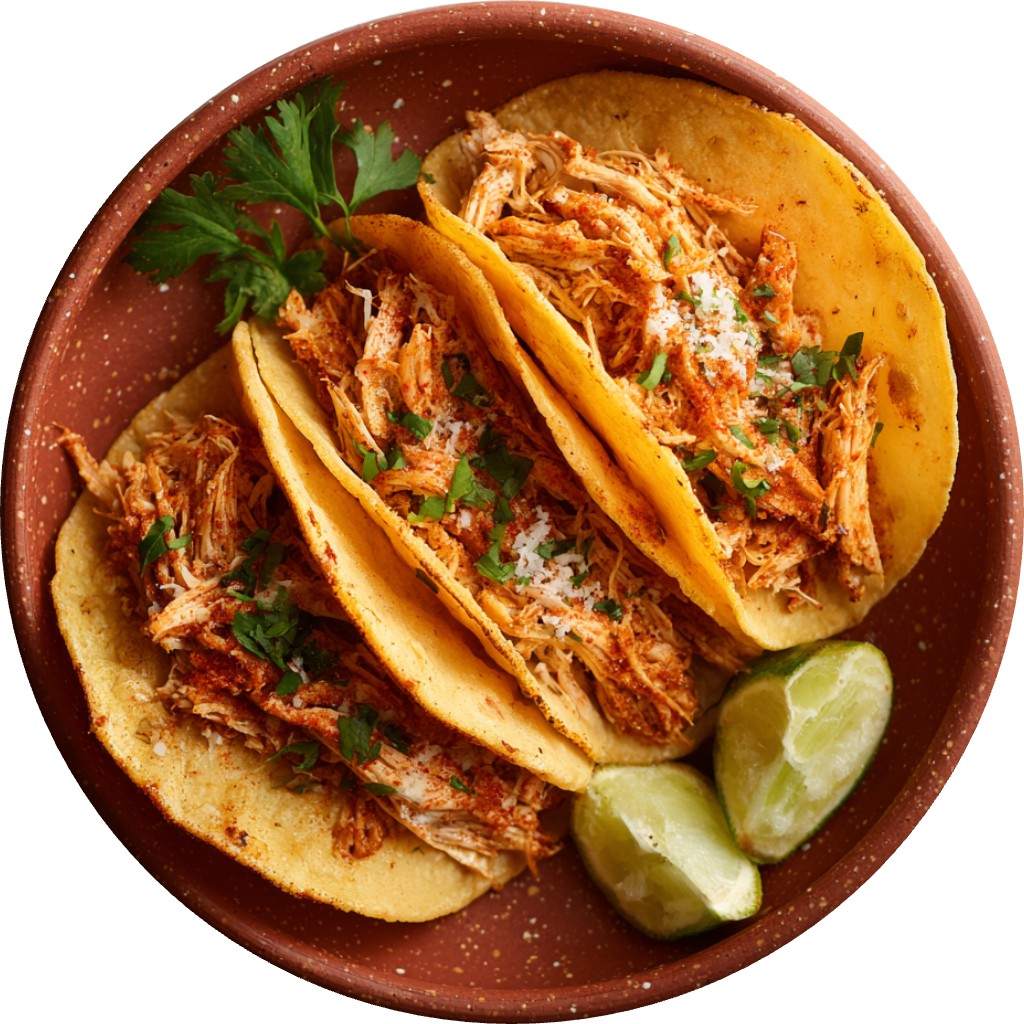 Crispy Pulled Chicken Tacos
