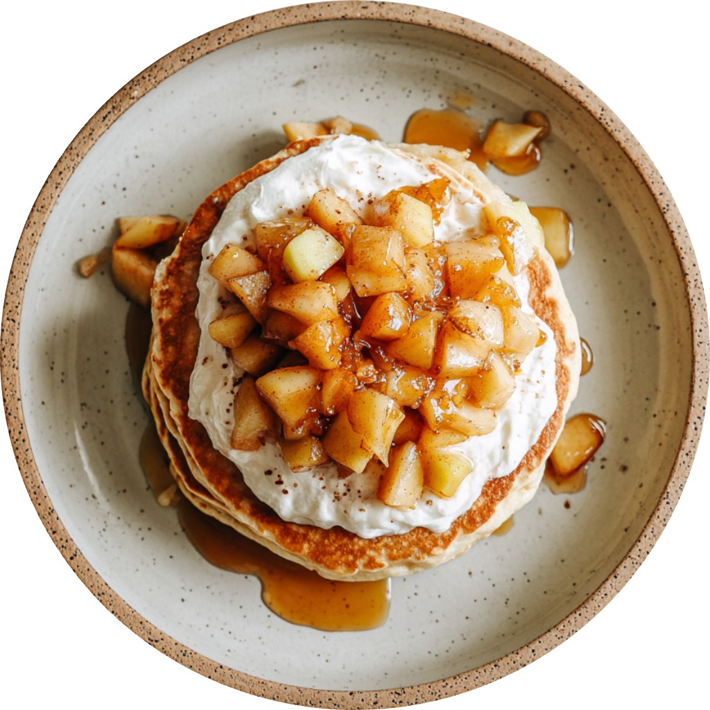 The Fluffiest Apple Pie Pancakes