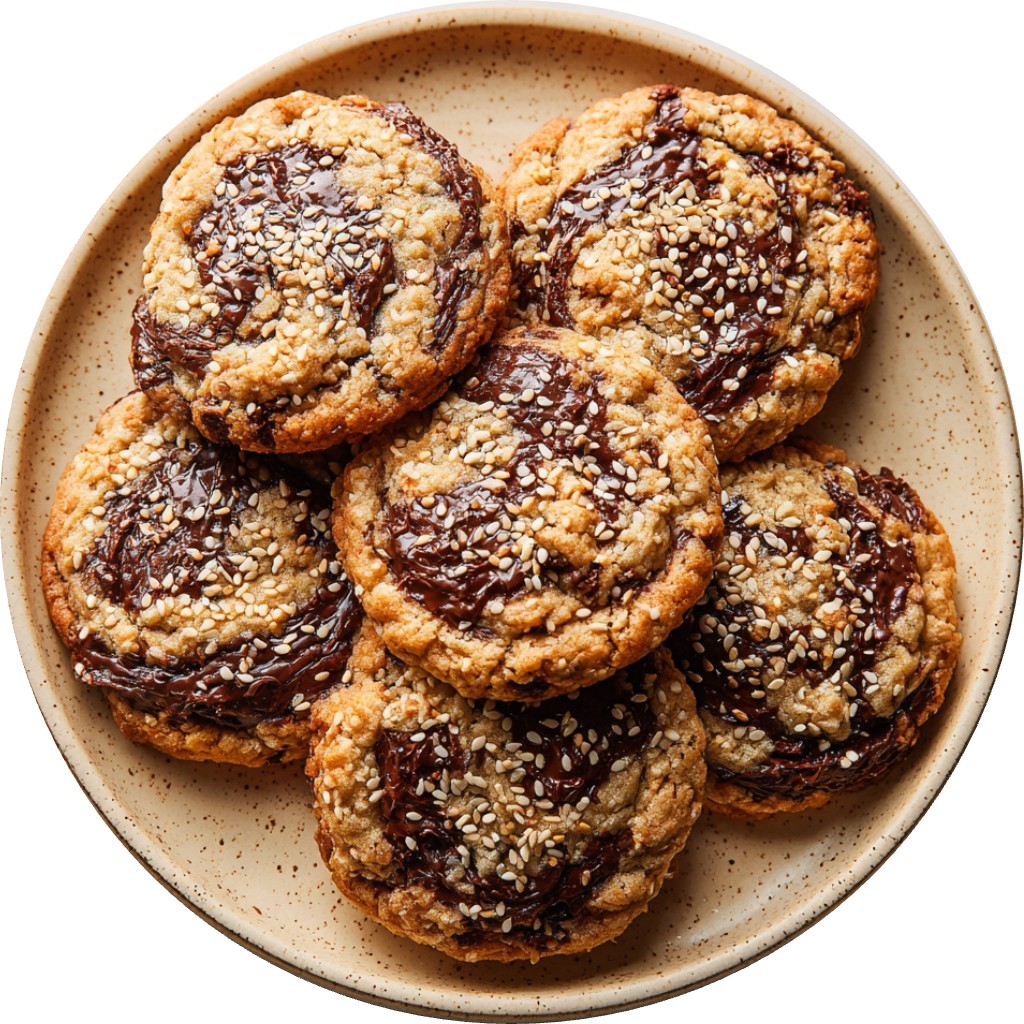 Chocolate Tahini Sesame Cookies