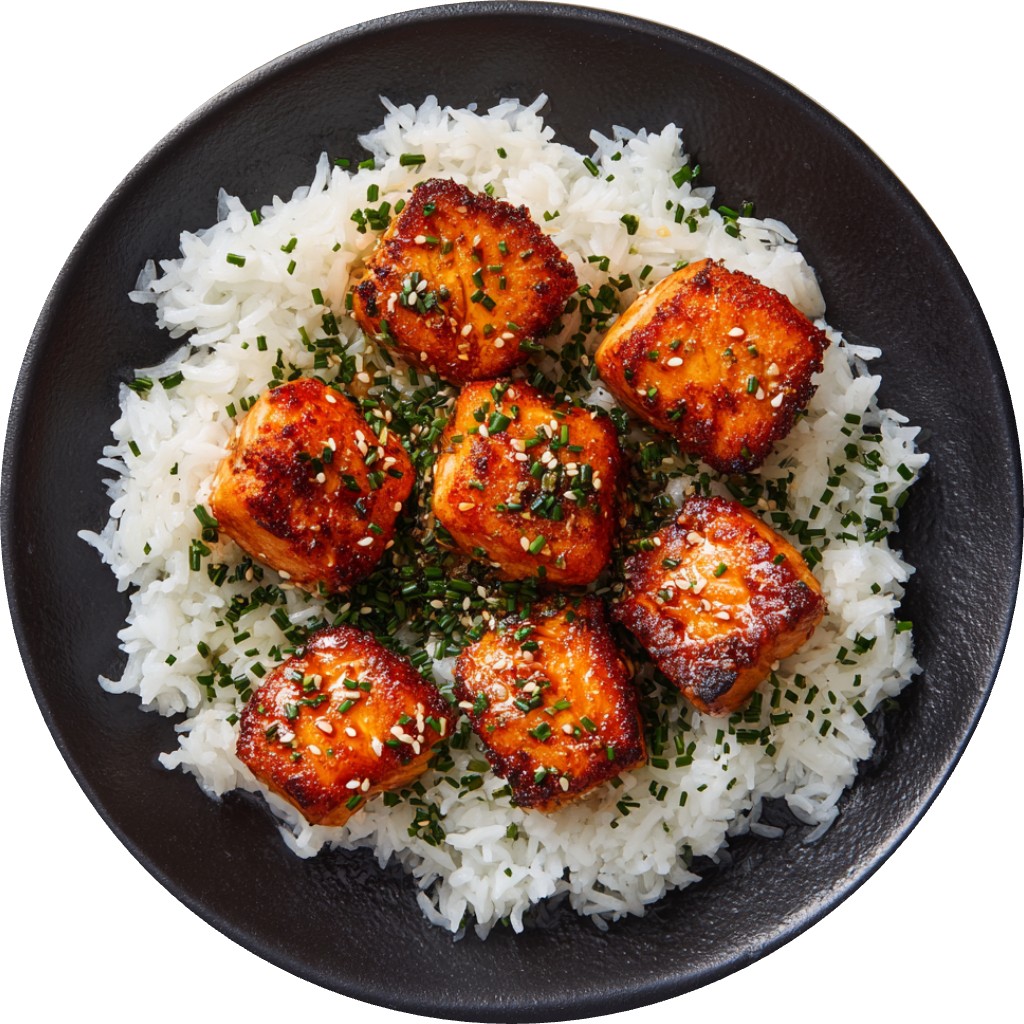 Crunchy Miso Salmon Bites