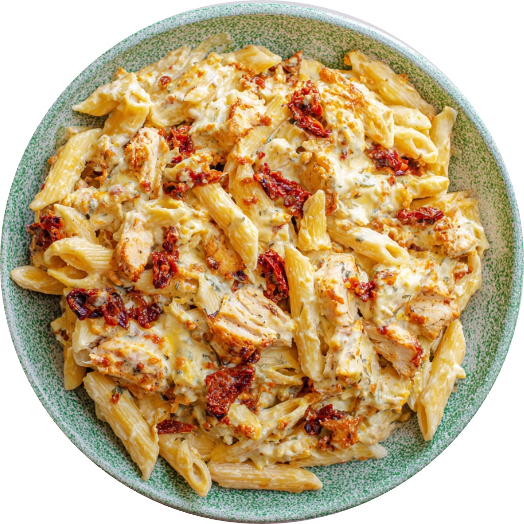 Creamy Chicken Pasta Bake With Sundried Tomato And Chorizo