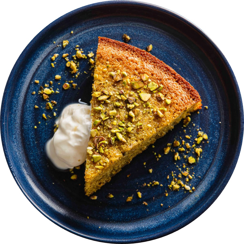 Honey Pistachio Olive Oil Cake