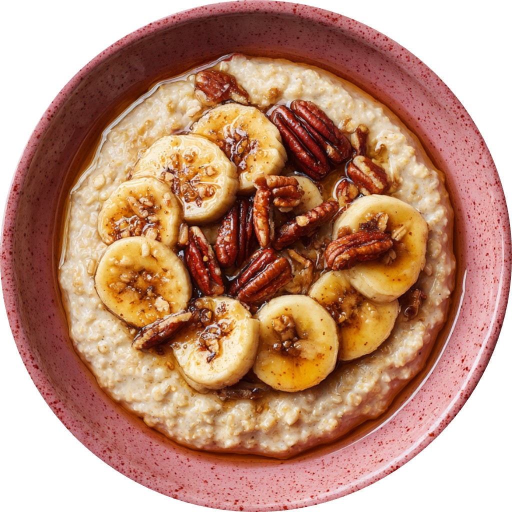 Maple-Caramelized Banana Pecan Porridge