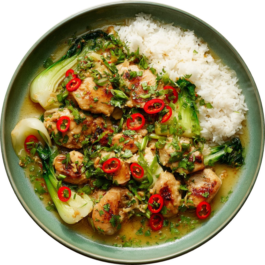 Coconut Lemongrass Chicken With Bok Choy