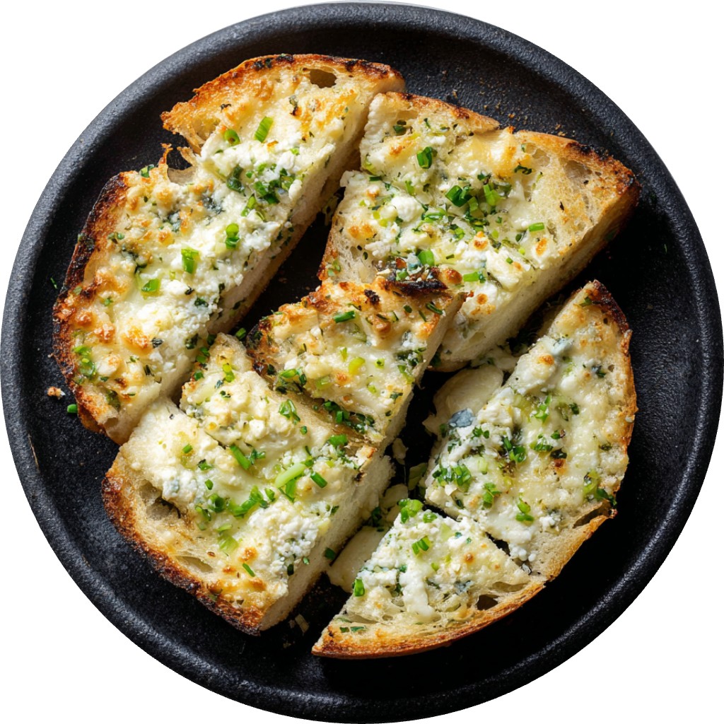 Dirty Martini Garlic Bread