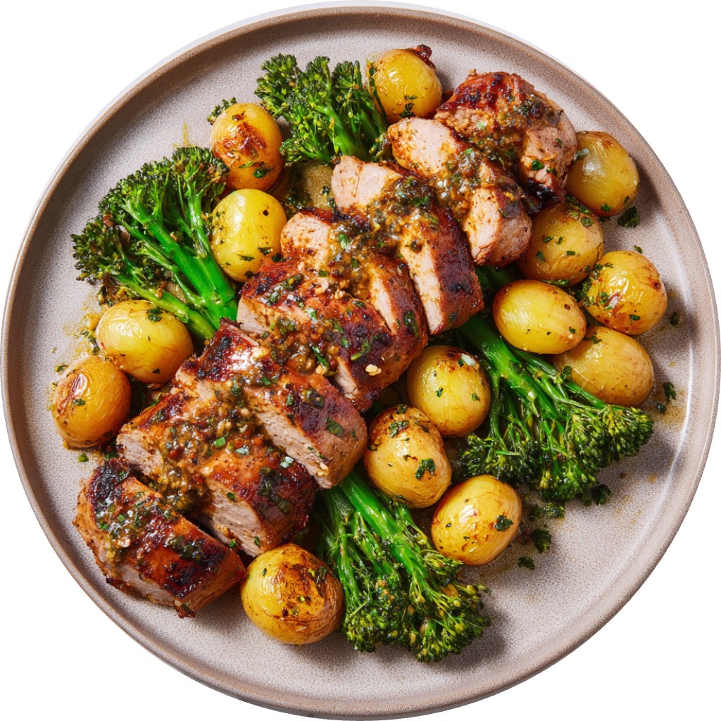 Honey Mustard Pork Tenderloin Traybake