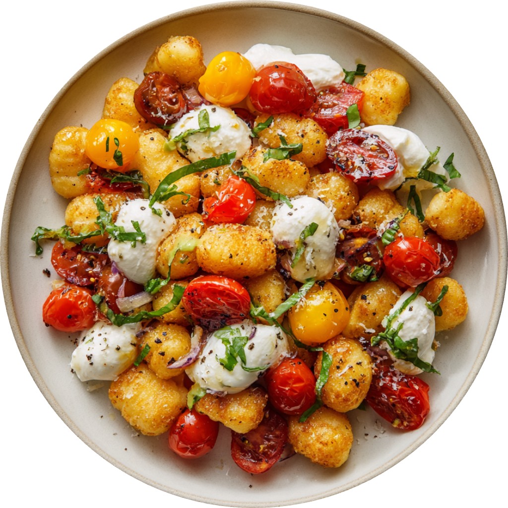 Crispy Gnocchi Burrata & Tomato Salad
