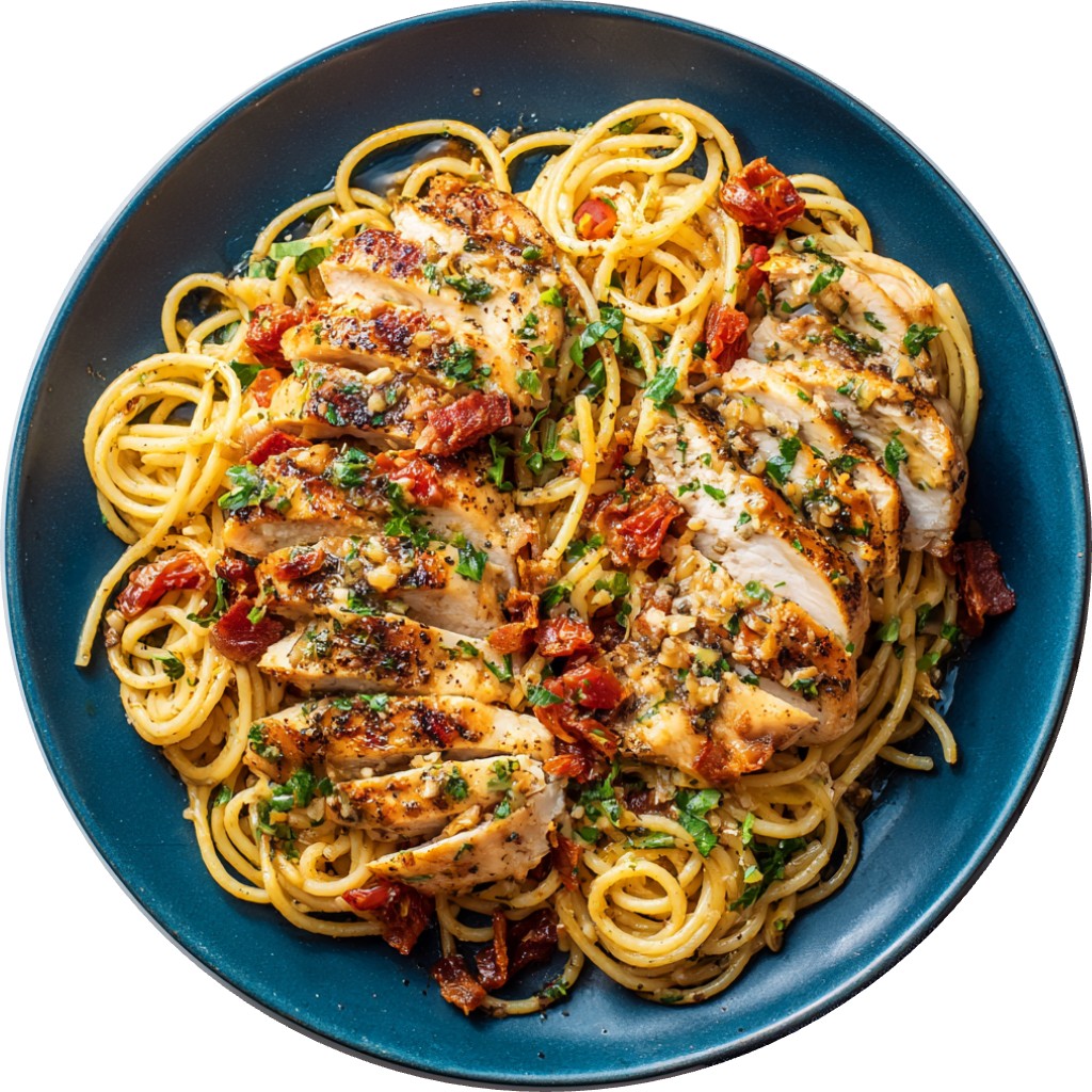 Bruschetta Chicken And Bacon Pasta