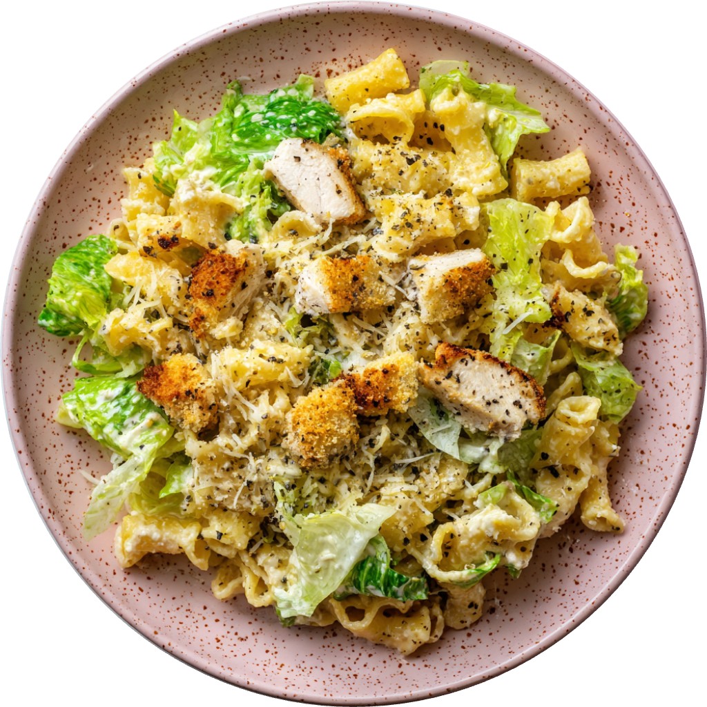 Crispy Pasta Caesar Salad