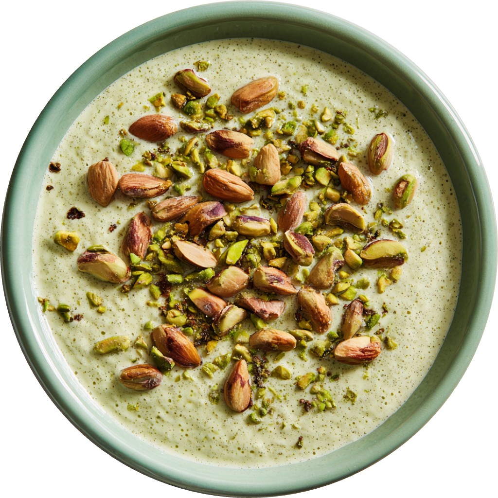 Scoopable Matcha Pistachio Chia Pudding
