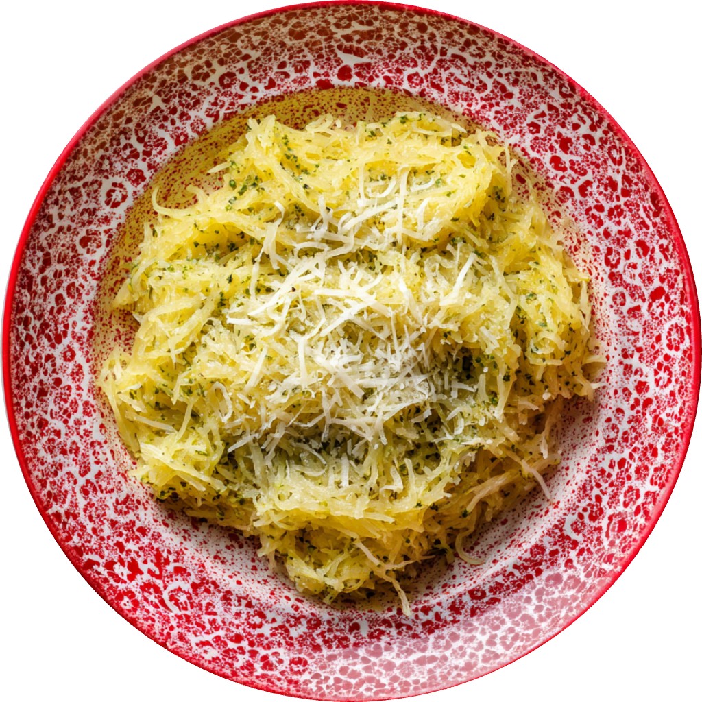 Crockpot Pesto Spaghetti Squash