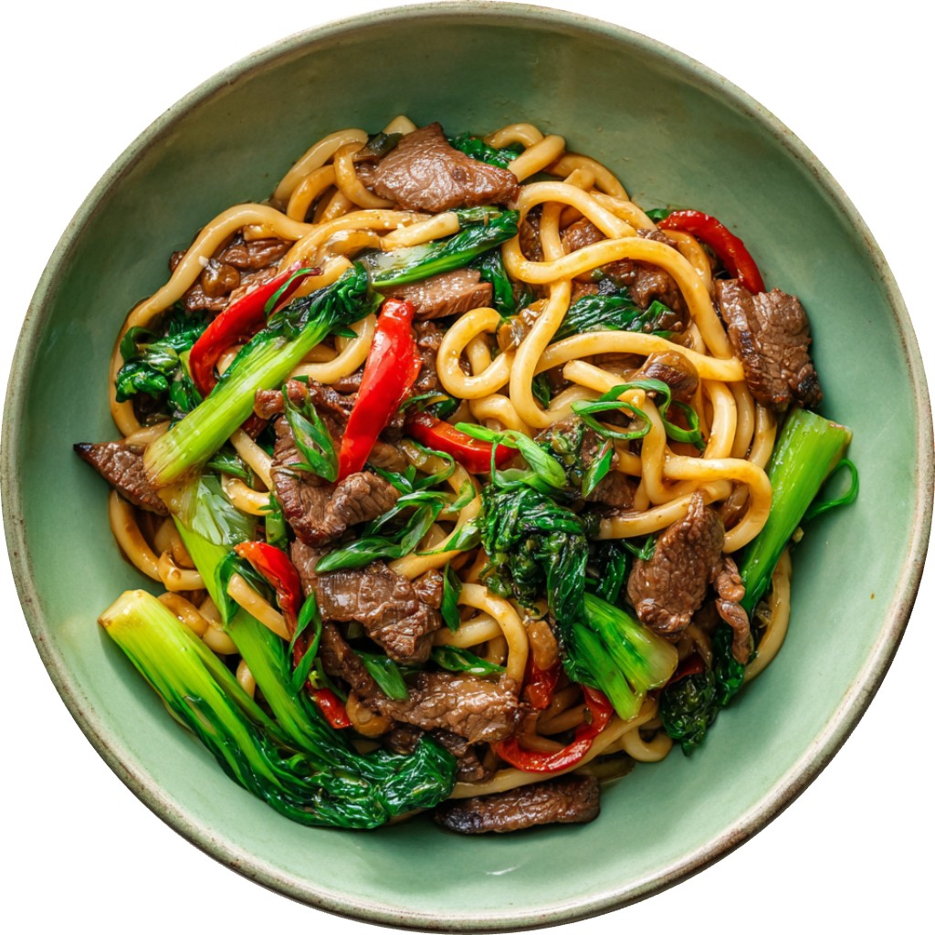 Beef Udon Stir Fry