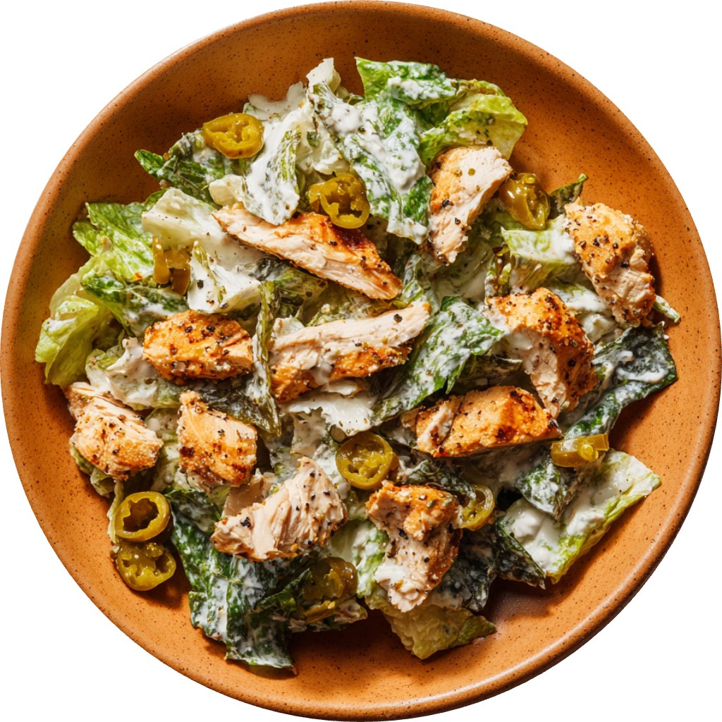 Spicy Chicken Caesar-Ish Salad