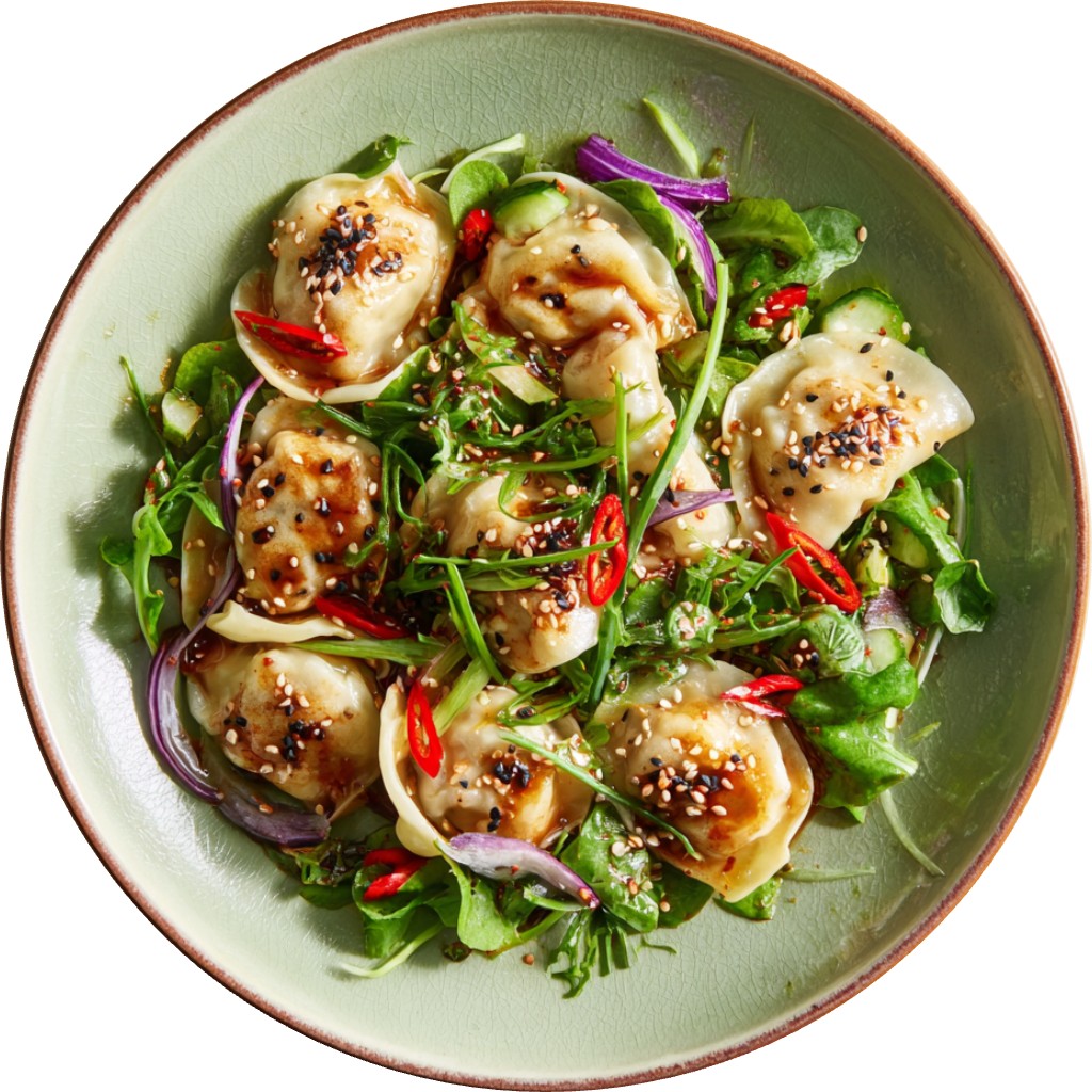 Viral Dumpling Salad - Appetizer Or Snack