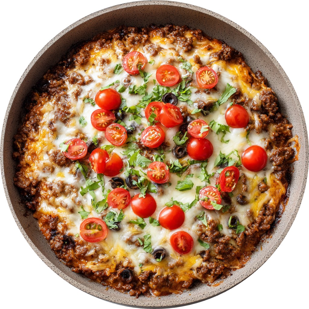 Cheesy Beef Enchilada Skillet