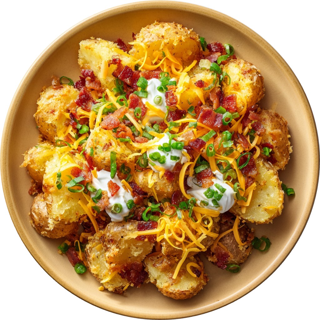 Twice Baked Fried Potato Salad
