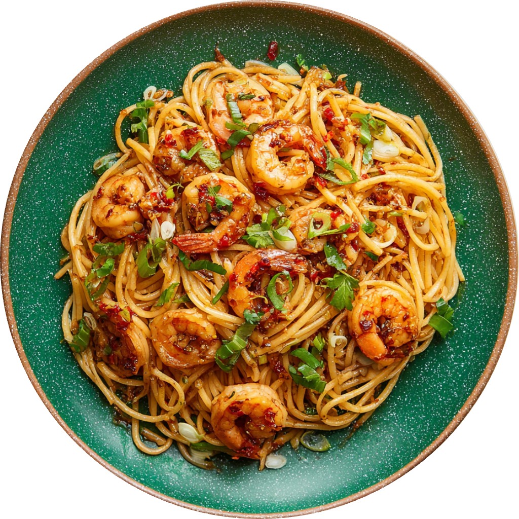 Chili Oil Prawn Pasta