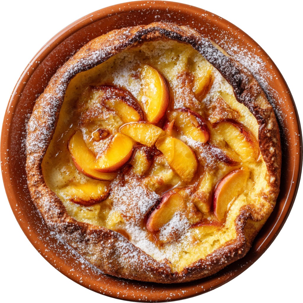 Peach Dutch Baby Pancake