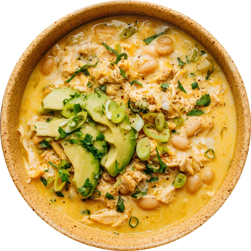Creamy Buffalo White Bean Chicken Chili