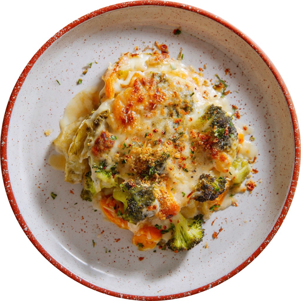 Cheesy Autumn Vegetable Bake