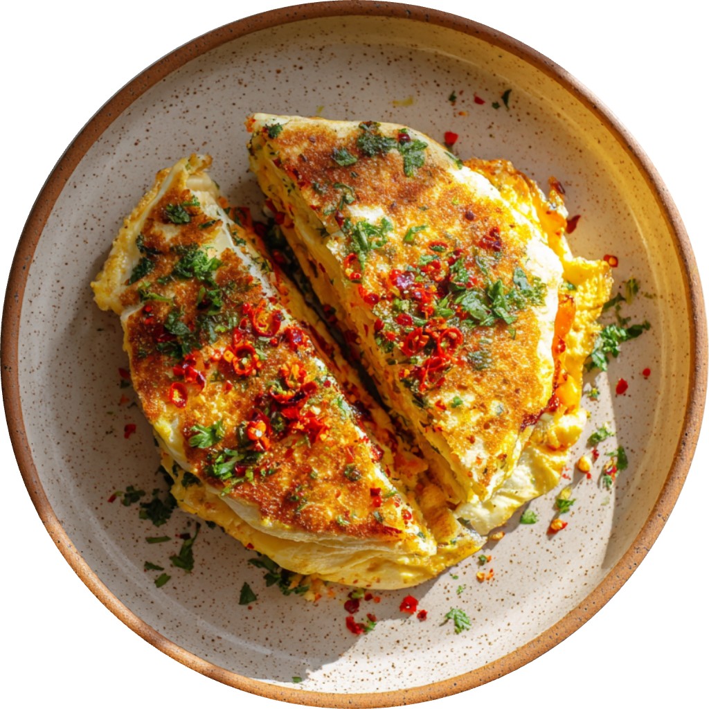 Chili Butter Omelette Sandwich
