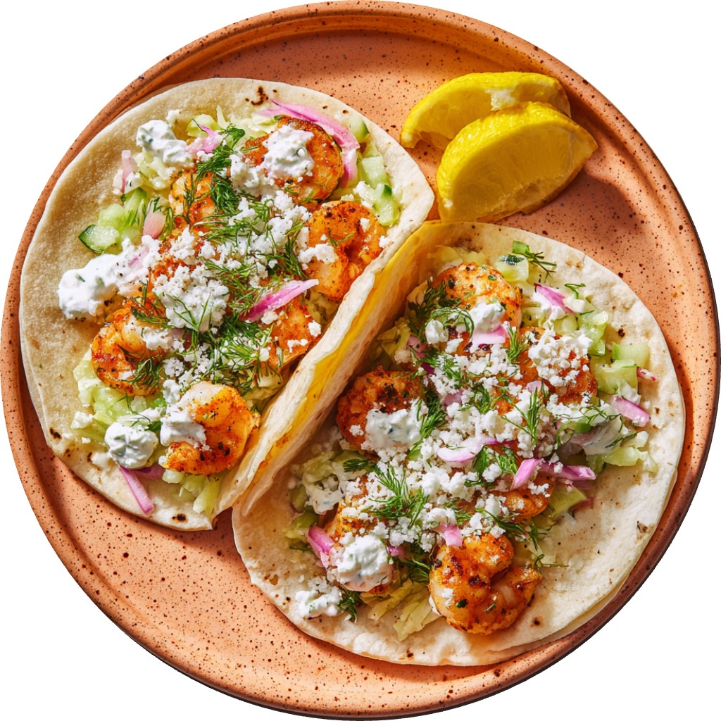 Healthy Shrimp Tzatziki Tacos