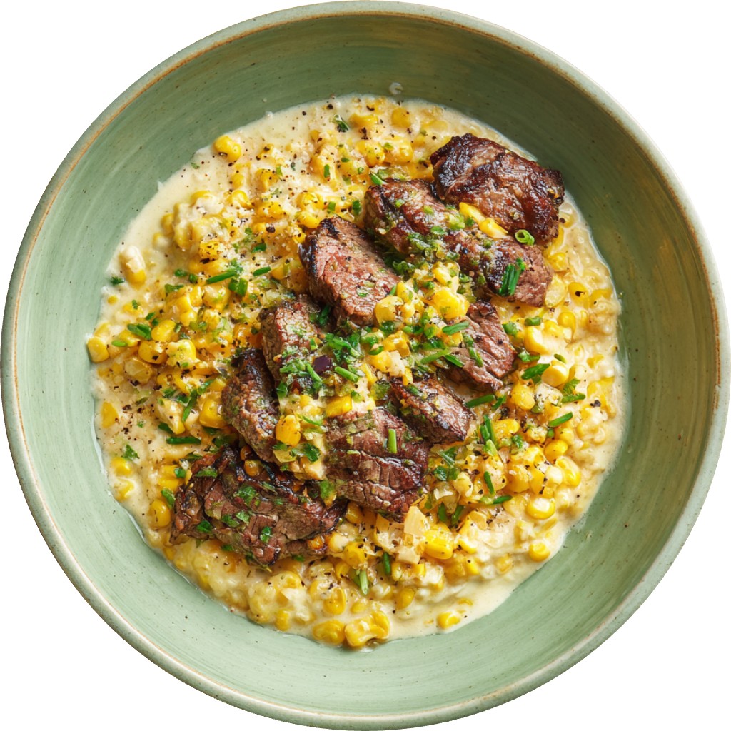 Steak & Creamed Corn Bowl