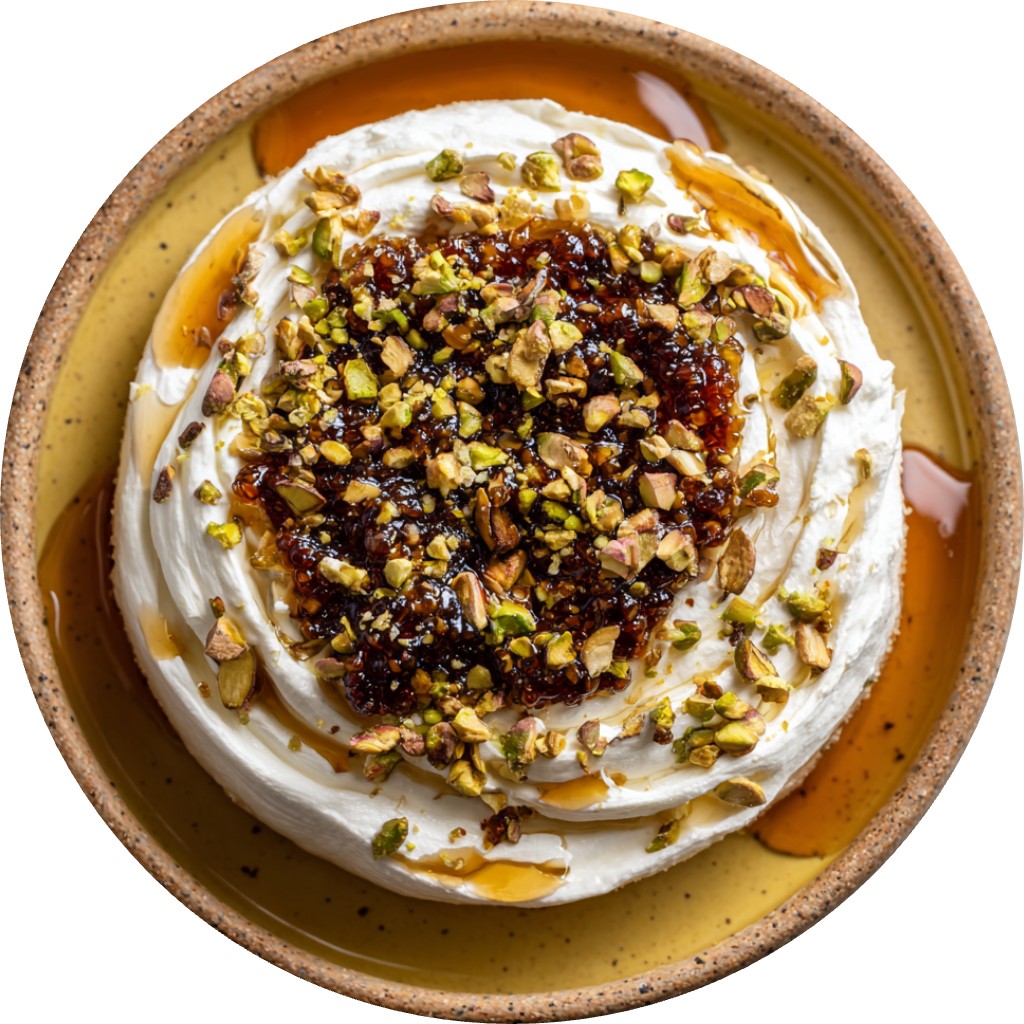Whipped Brie Dip With Honey, Fig Jam And Toasted Pistachios